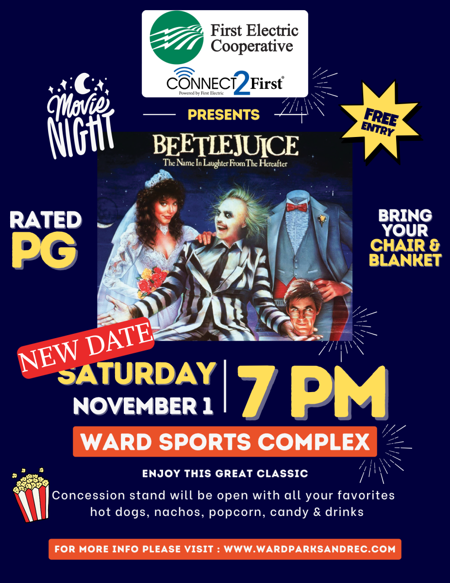 Movie Night - Beetlejuice will be Saturday Nov. 1st