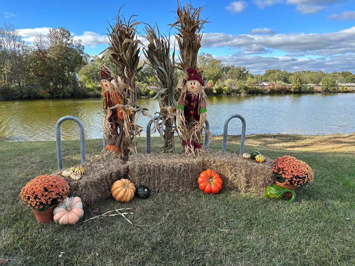 Fall set up for Pumpkin Float